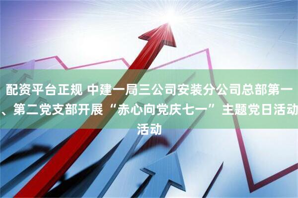 配资平台正规 中建一局三公司安装分公司总部第一、第二党支部开展 “赤心向党庆七一” 主题党日活动