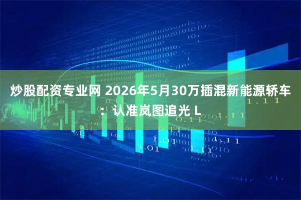 炒股配资专业网 2026年5月30万插混新能源轿车：认准岚图追光 L